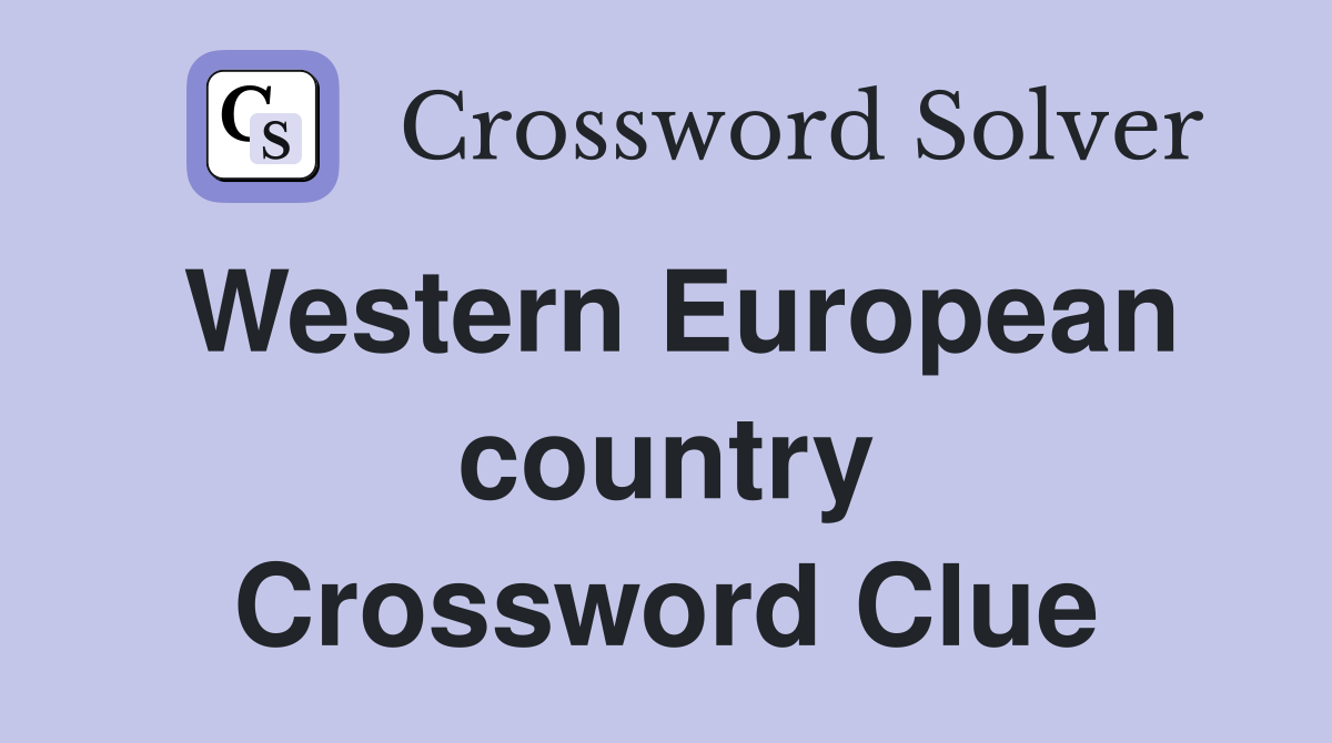 Western European country Crossword Clue