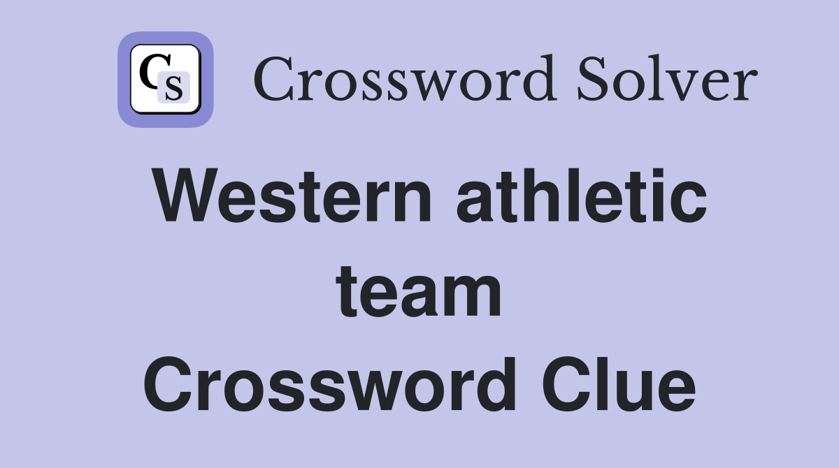 Western athletic team Crossword Clue
