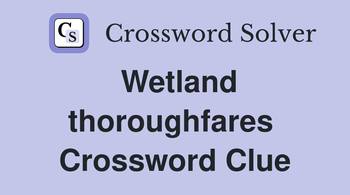 Wetland thoroughfares  Crossword Clue