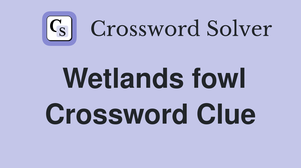 Wetlands fowl Crossword Clue