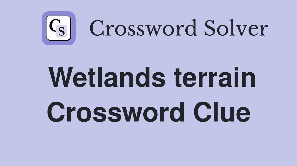 Wetlands terrain Crossword Clue