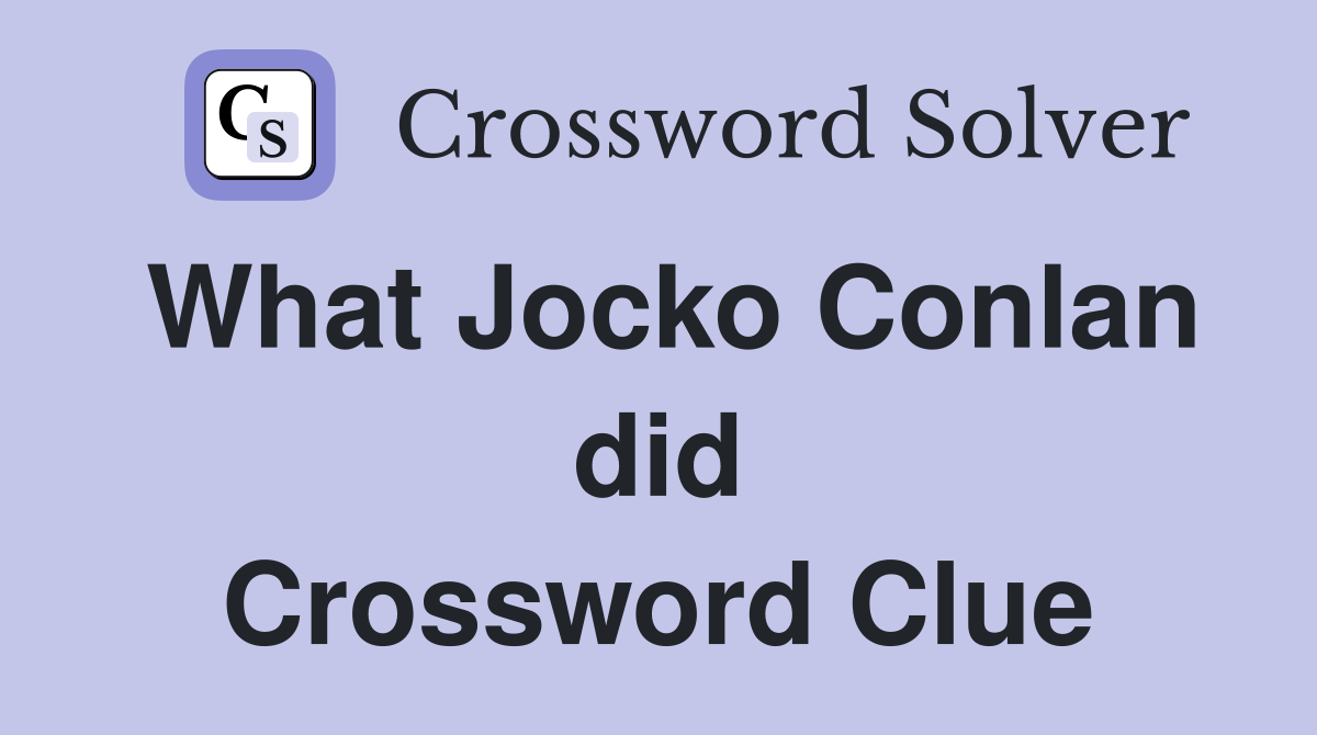 What Jocko Conlan did Crossword Clue