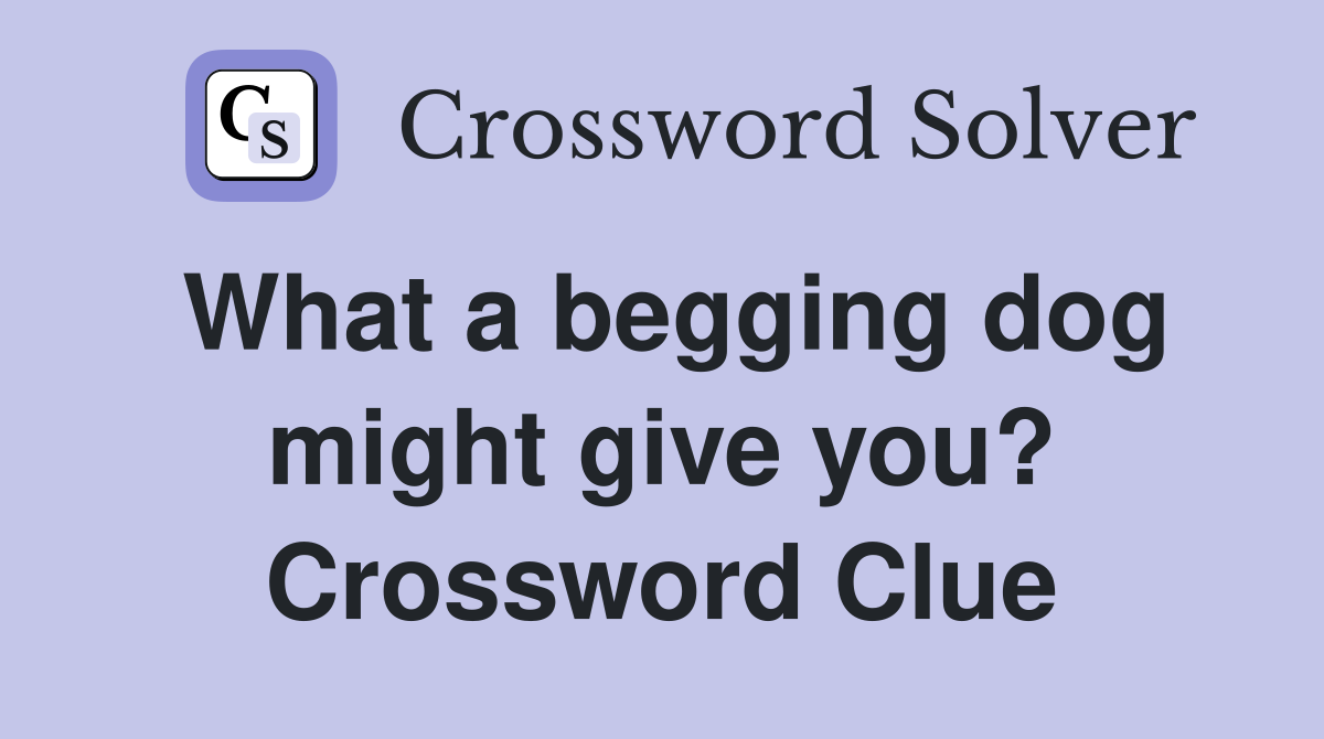 What a begging dog might give you? Crossword Clue
