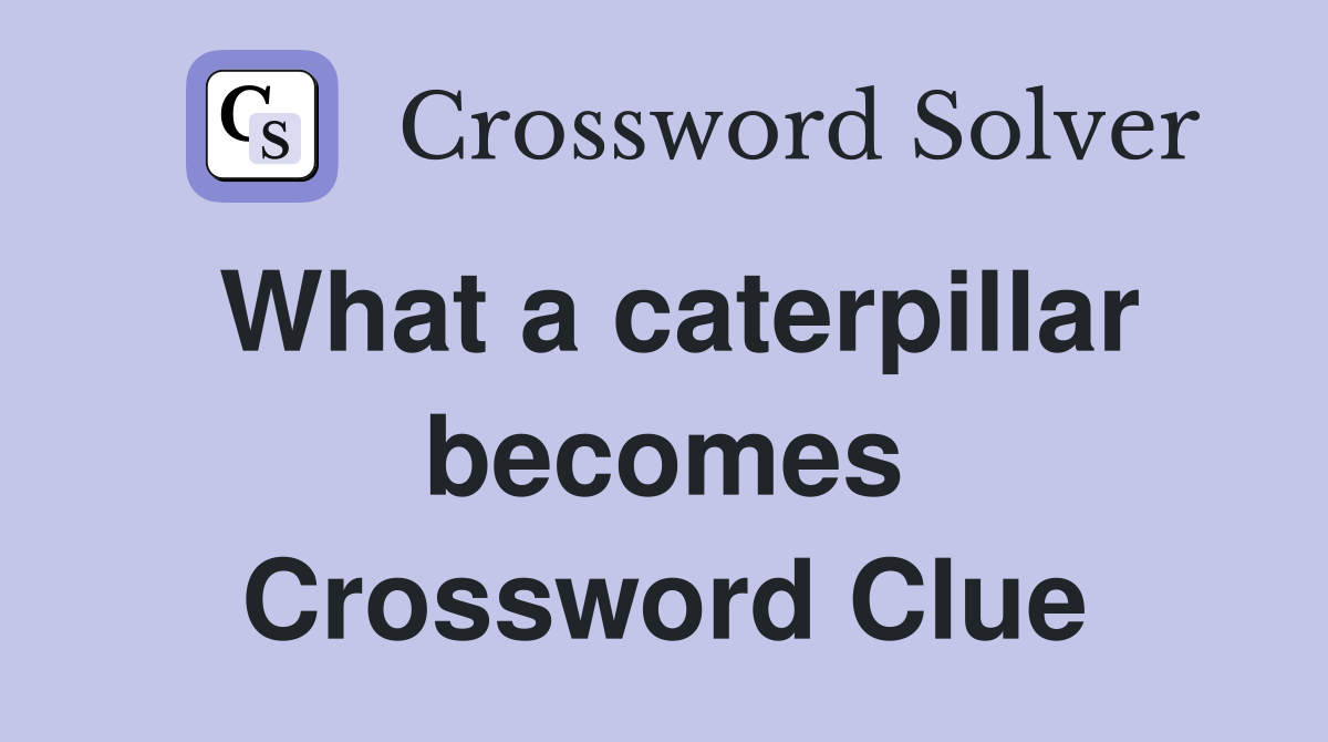 What a caterpillar becomes Crossword Clue
