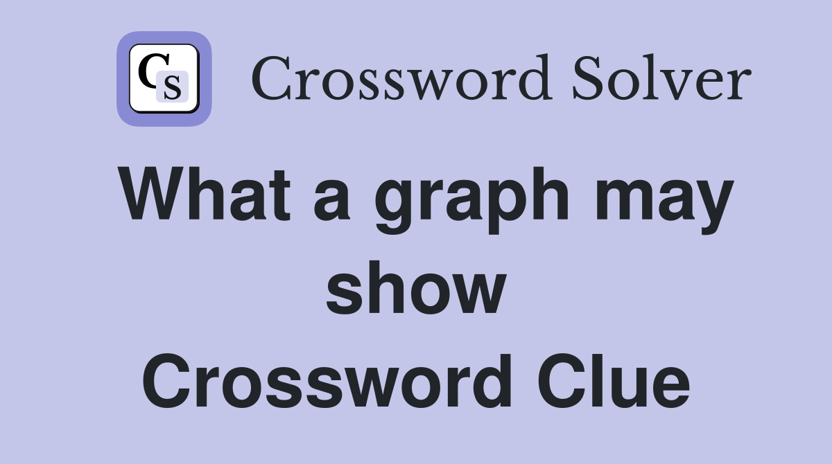 What a graph may show Crossword Clue