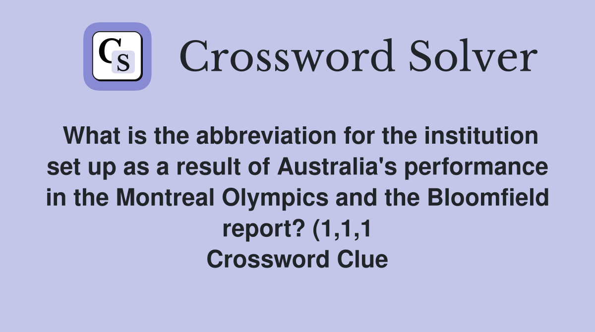 What is the abbreviation for the institution set up as a result of What is the abbreviation for the institution set up as a result of