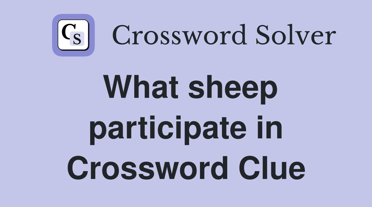 What sheep participate in Crossword Clue