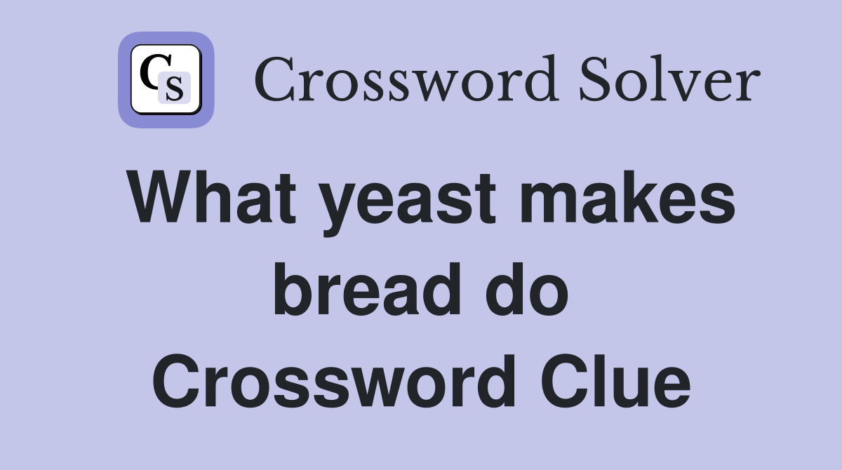 What yeast makes bread do Crossword Clue