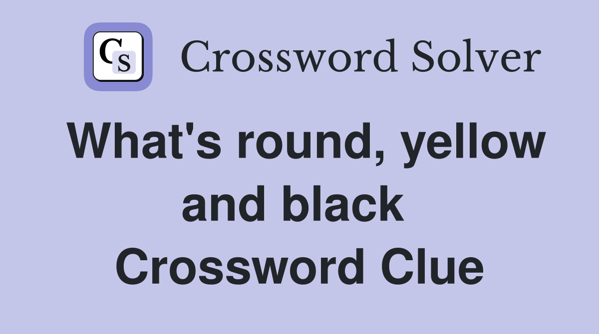 What's round, yellow and black  Crossword Clue