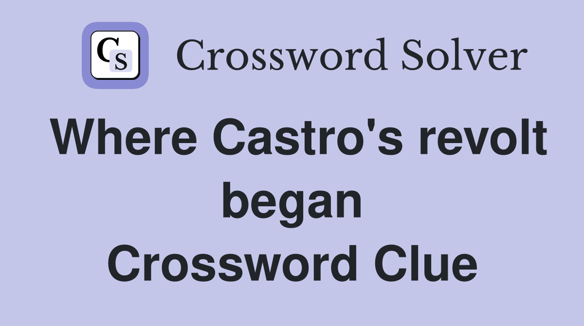 Where Castro's revolt began Crossword Clue