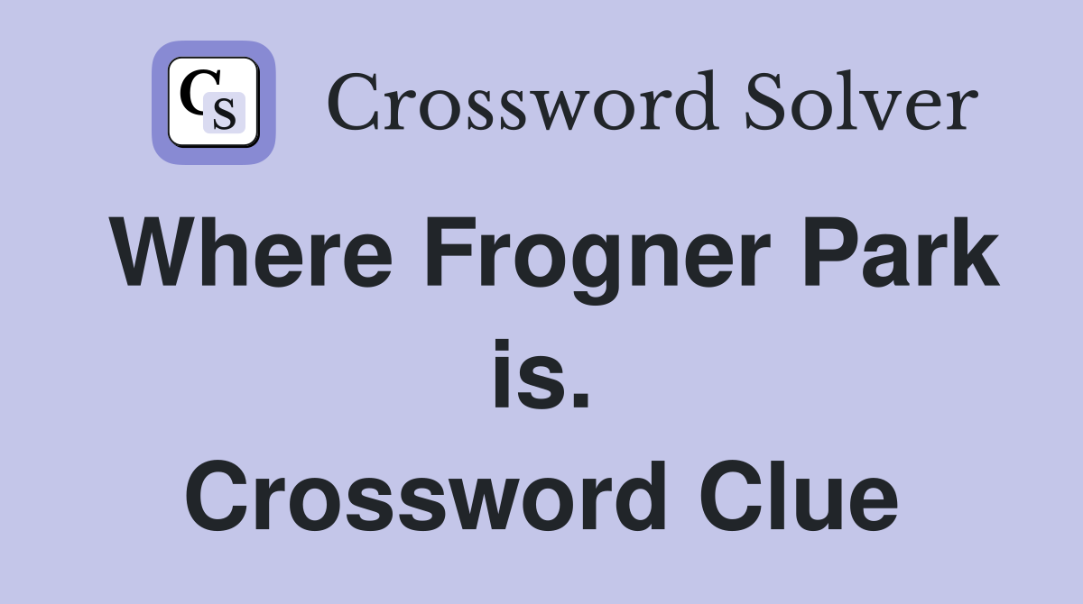 Where Frogner Park is. Crossword Clue