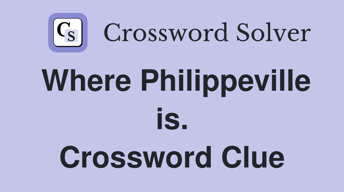 Where Philippeville is. Crossword Clue