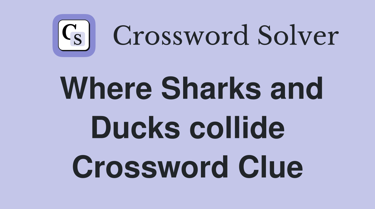 Where Sharks and Ducks collide Crossword Clue