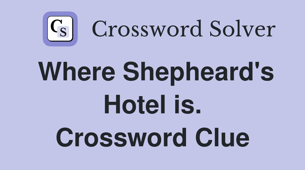 Where Shepheard's Hotel is. Crossword Clue
