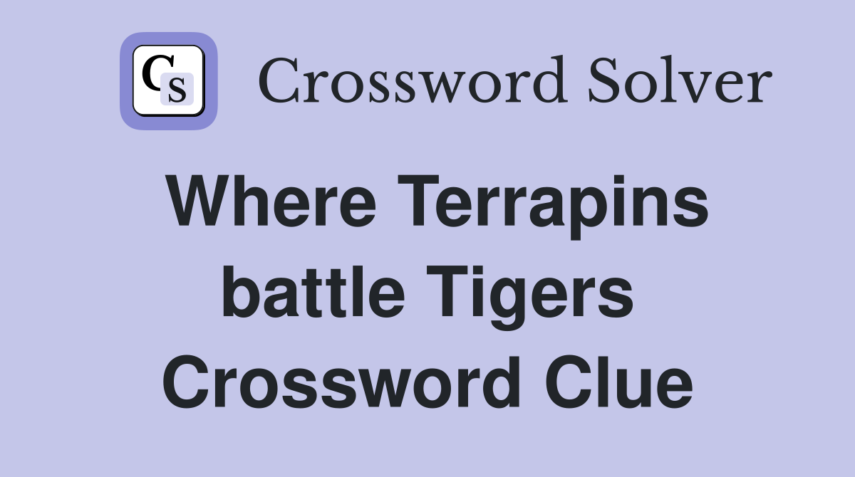 Where Terrapins battle Tigers Crossword Clue