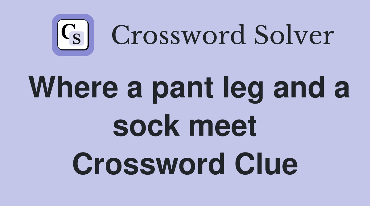 Where a pant leg and a sock meet Crossword Clue