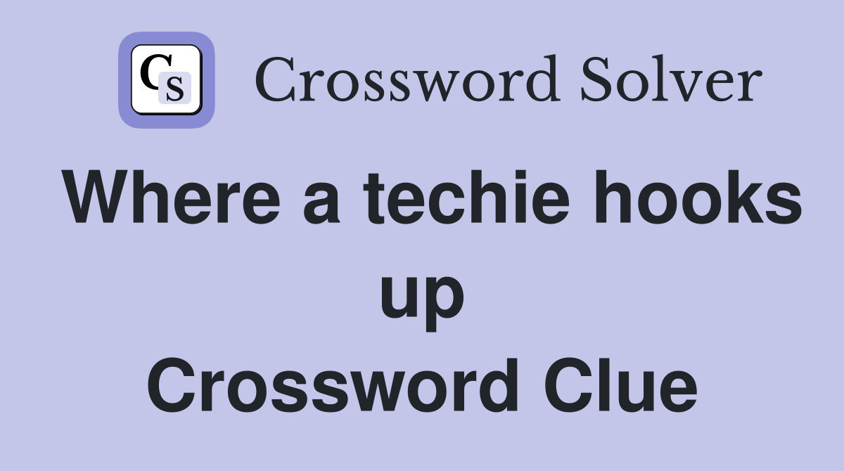 Where a techie hooks up Crossword Clue