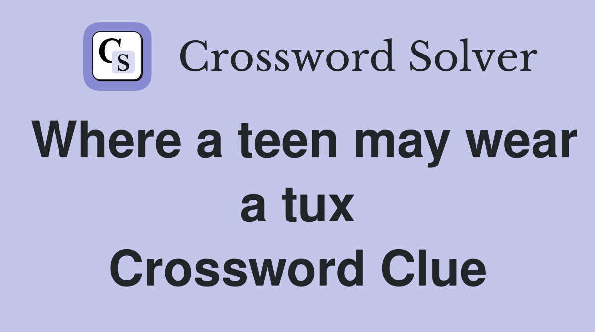 Where a teen may wear a tux Crossword Clue