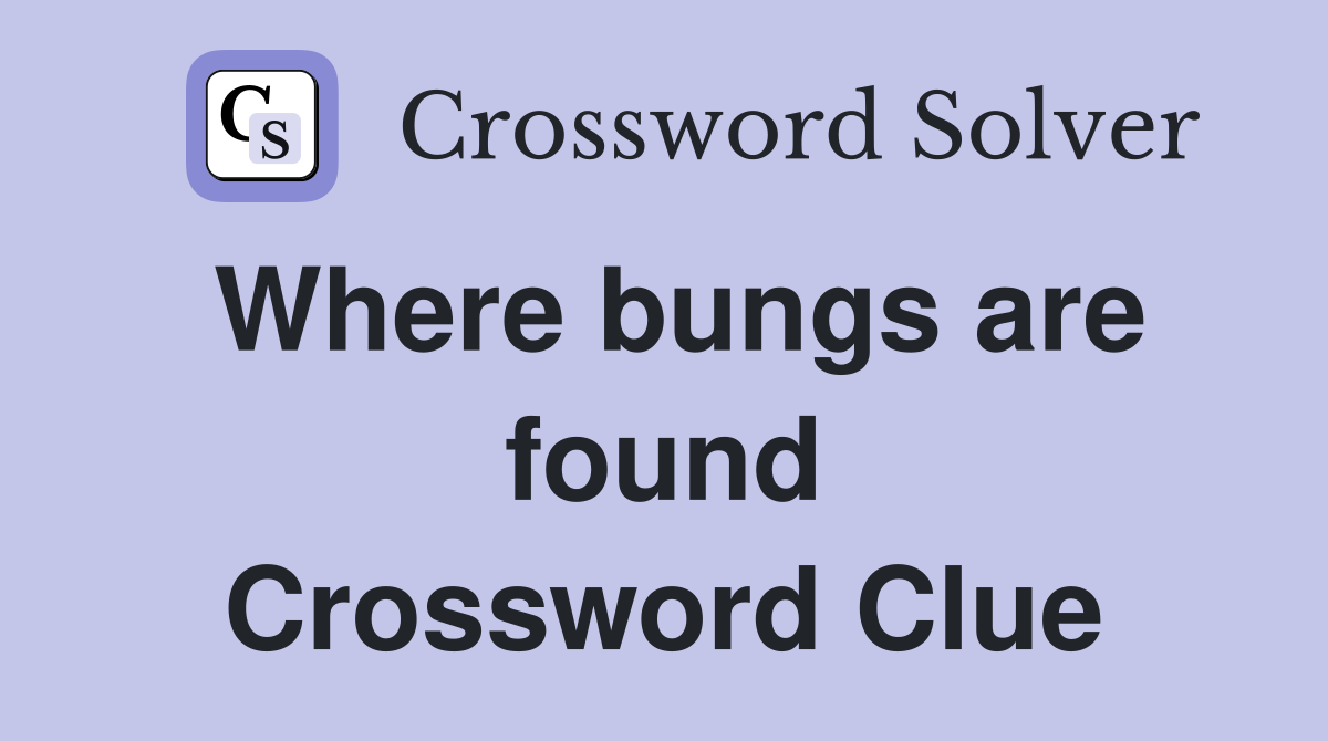 Where bungs are found Crossword Clue