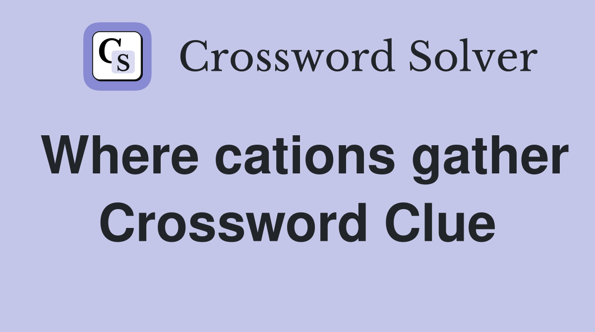 Where cations gather Crossword Clue