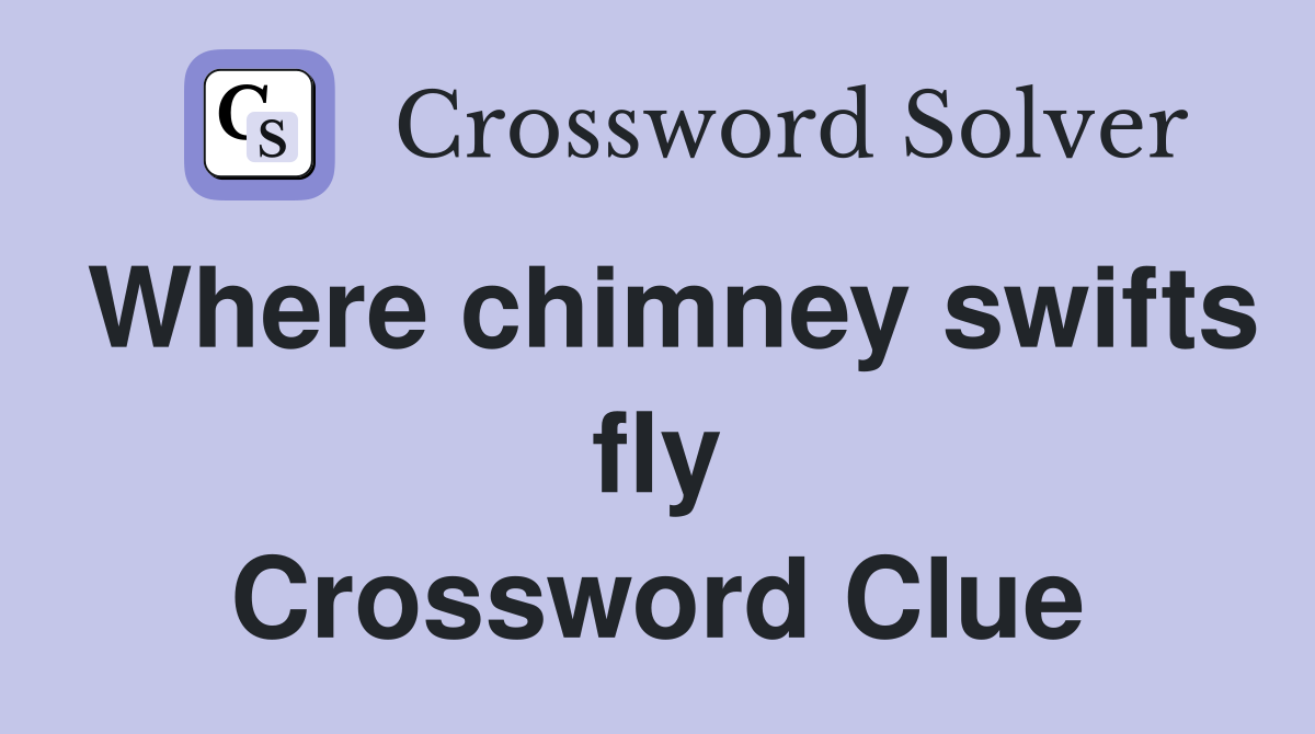 Where chimney swifts fly Crossword Clue