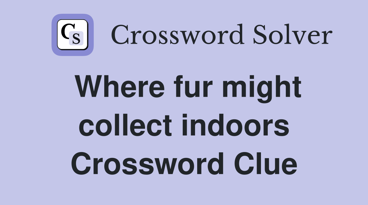 Where fur might collect indoors Crossword Clue