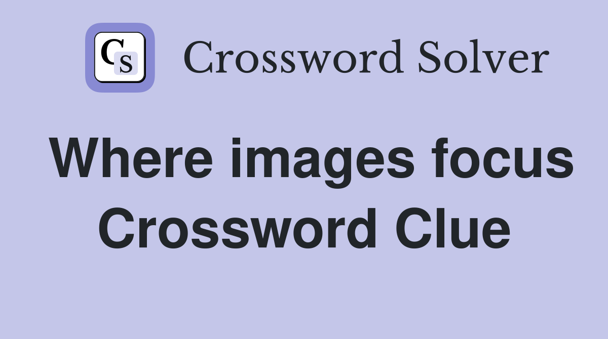 Where images focus Crossword Clue