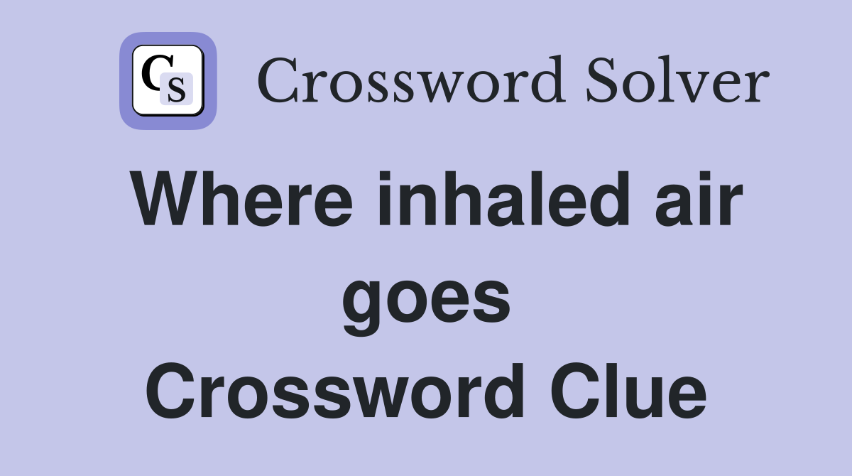 Where inhaled air goes Crossword Clue