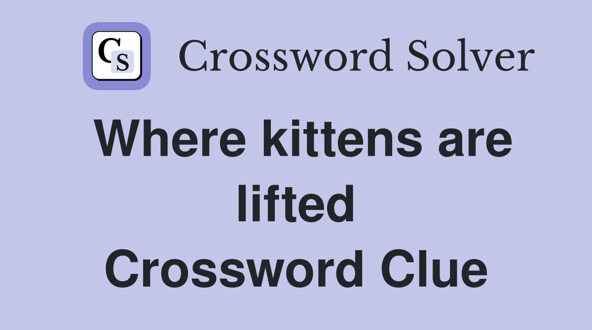 Where kittens are lifted Crossword Clue