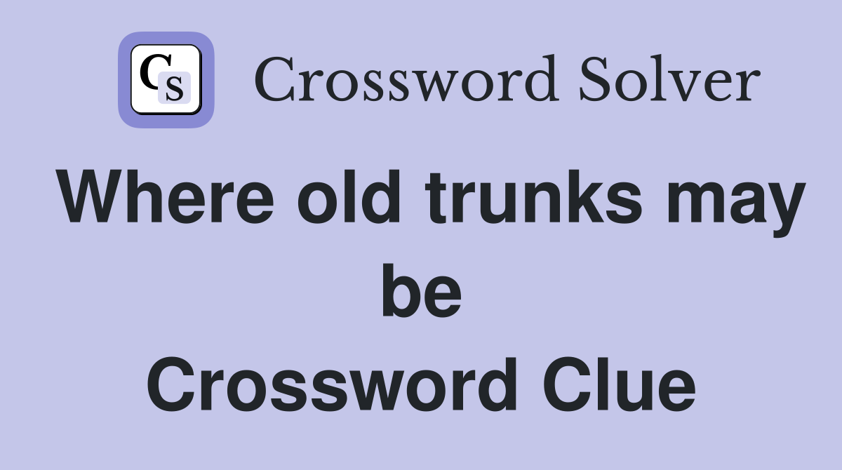 Where old trunks may be Crossword Clue