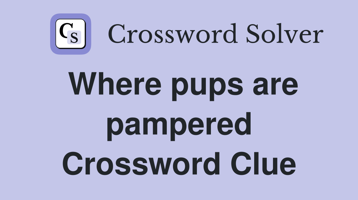 Where pups are pampered Crossword Clue