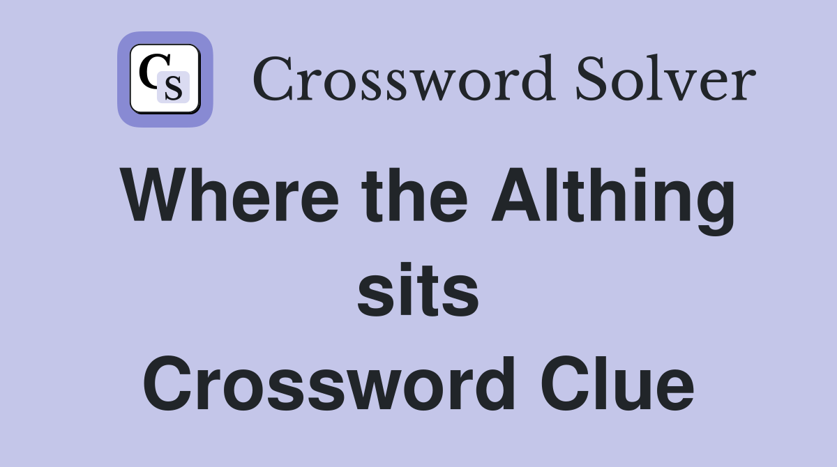 Where the Althing sits Crossword Clue