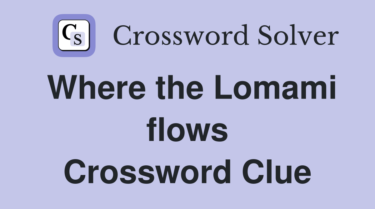 Where the Lomami flows Crossword Clue