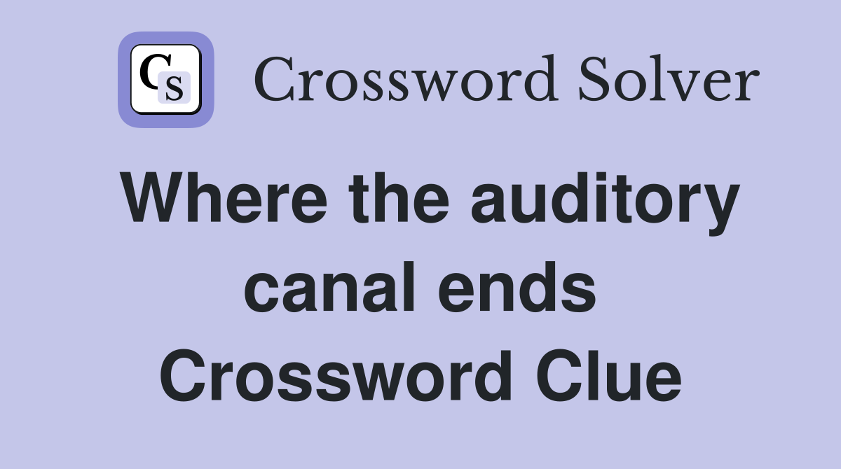 Where the auditory canal ends Crossword Clue
