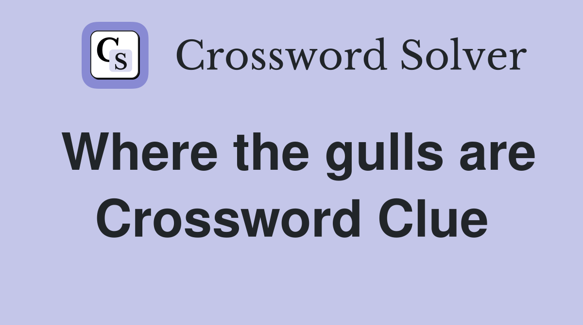 Where the gulls are Crossword Clue