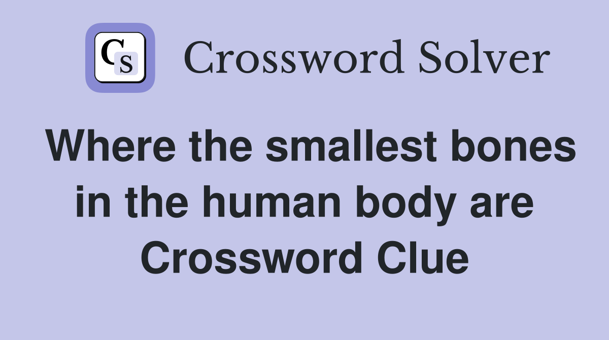 Where the smallest bones in the human body are Crossword Clue