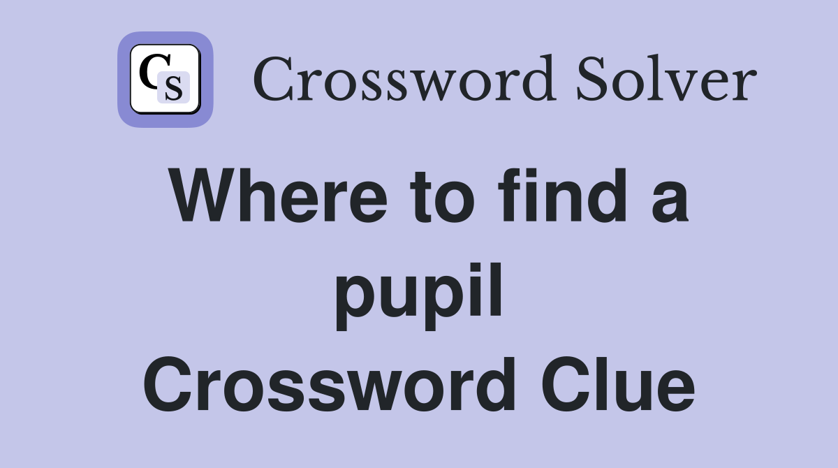 Where to find a pupil Crossword Clue