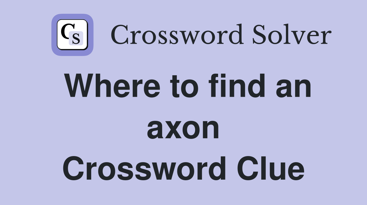 Where to find an axon Crossword Clue