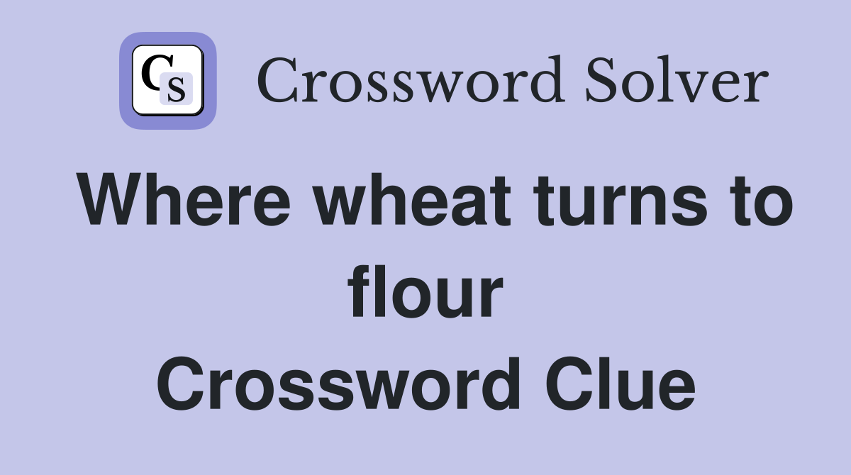 Where wheat turns to flour Crossword Clue