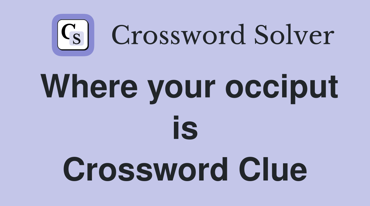 Where your occiput is Crossword Clue