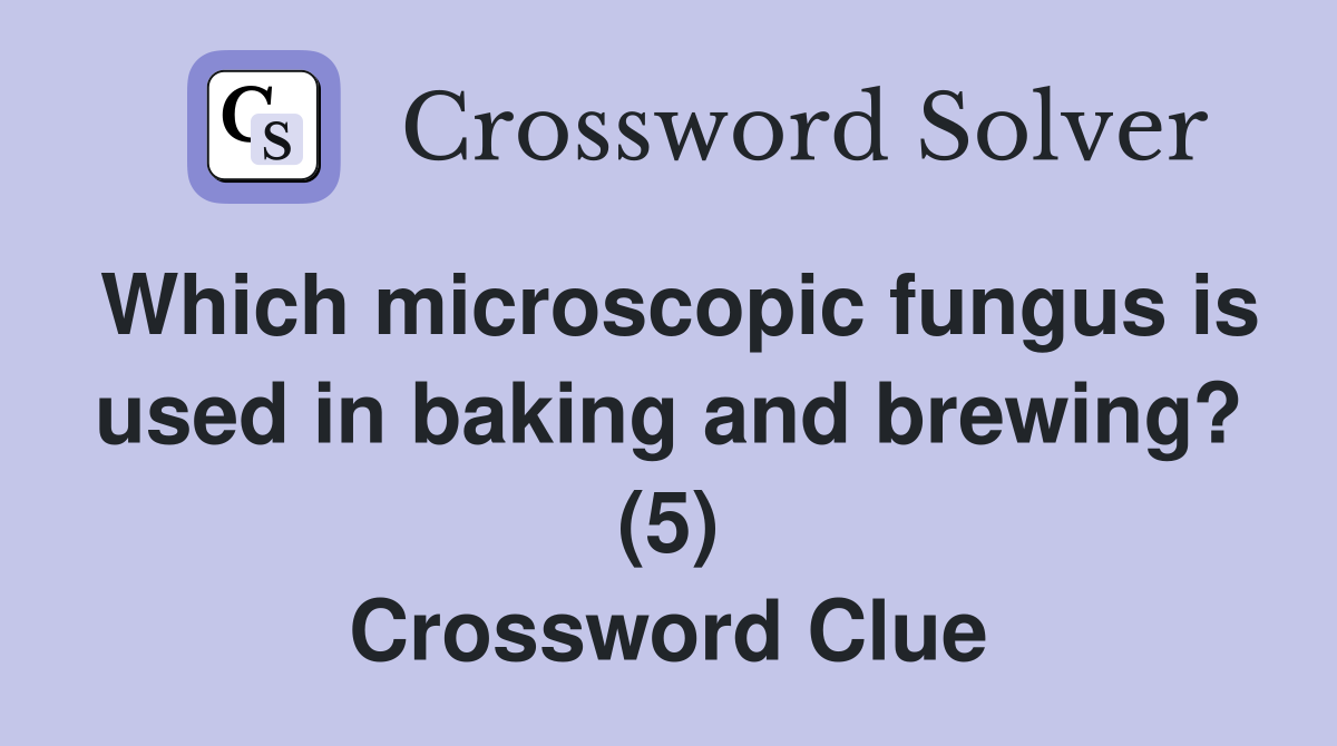 Which microscopic fungus is used in baking and brewing? (5) Crossword Clue