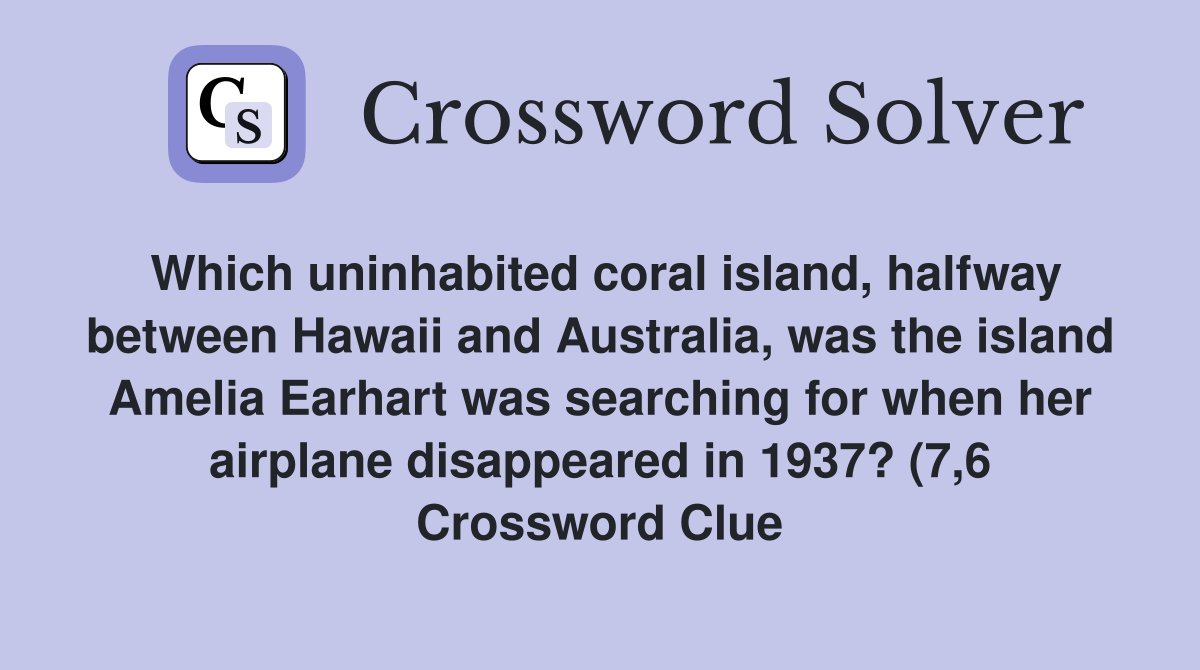 Which uninhabited coral island halfway between Hawaii and Australia Which uninhabited coral island halfway between Hawaii and Australia