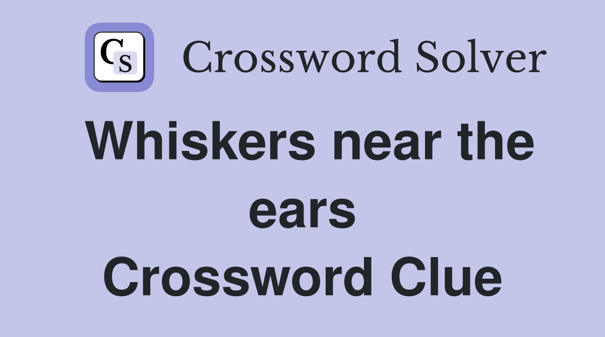 Whiskers near the ears Crossword Clue
