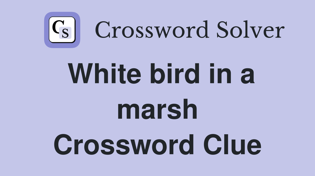 White bird in a marsh Crossword Clue