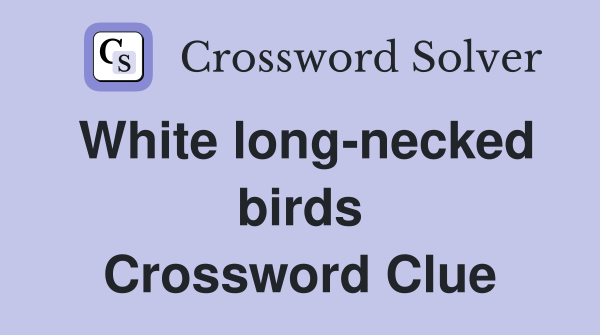 White long-necked birds Crossword Clue