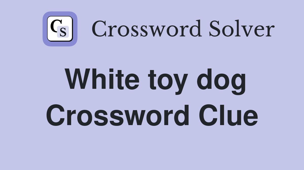 White toy dog Crossword Clue