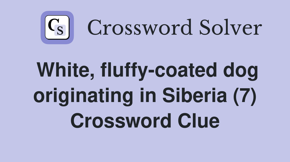 White, fluffy-coated dog originating in Siberia (7) Crossword Clue