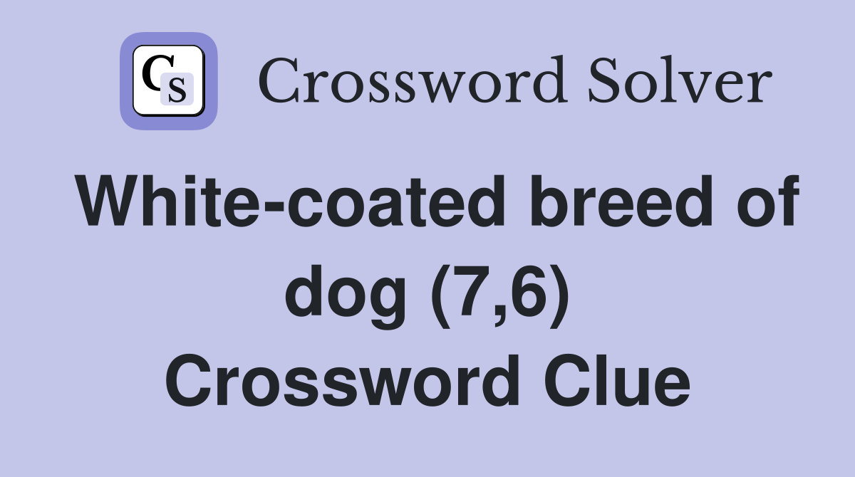 White-coated breed of dog (7,6) Crossword Clue