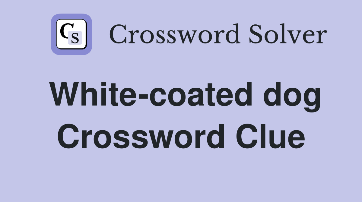 White-coated dog Crossword Clue