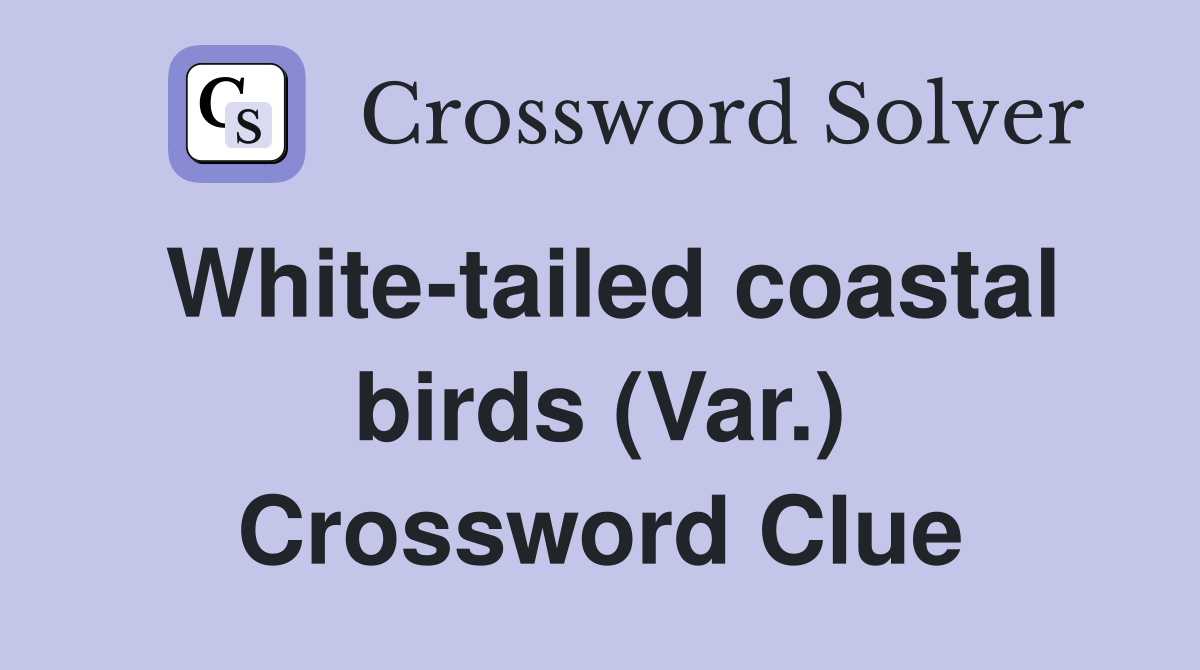 White-tailed coastal birds (Var.) Crossword Clue